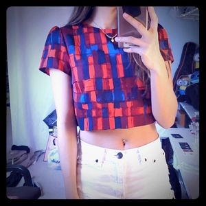 SLY retro cropped blouse